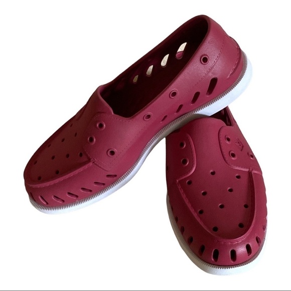 SPERRY Top-Sider Loafer A/O Non Marking Boat Shoe Red Size 11 NWT - Picture 4 of 14